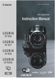 Canon Legria HF R48 manual. Camera Instructions.